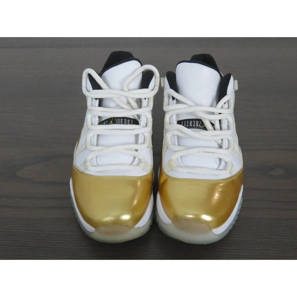 Jordan 11 Retro Low Shoes Mens 8 White Gold Basketball Sneakers 2016 528895-103